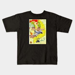 Vietnam War Map Kids T-Shirt